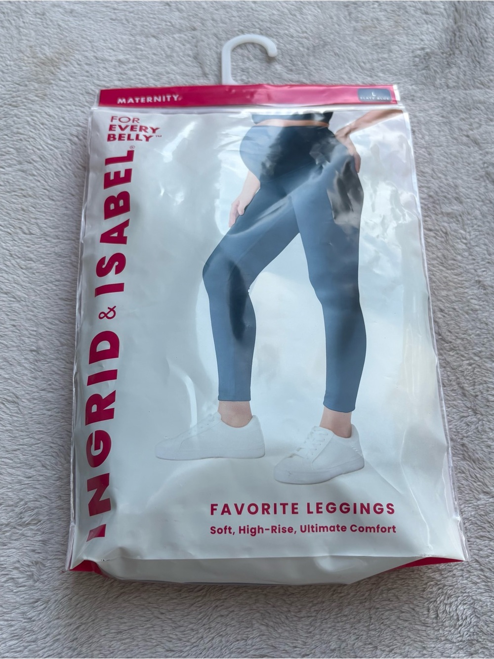 Ingrid & Isabel For Every Belly Women's Maternity Favorite Leggings, Large Blue